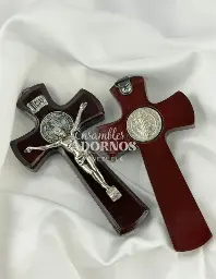 ADORNO CRUZ DE MADERA 7X12.3CM (UNIDAD)