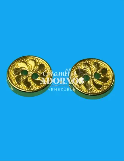 [K035 A 2103] BOTON METALIZADO 2 HUECOS 18L