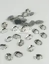 PIEDRA HILO VIDRIO OVALADA 10X14MM (PQT X 100 UND)