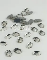 PIEDRA HILO VIDRIO OVALADA 10X14MM (PQT X 100 UND)