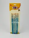 PINCEL LENGUA DE GATO #3 (PQT X 6 UND)