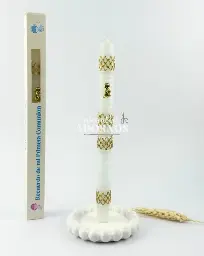 VELA DE COMUNION NIÑO DECORADA (UNIDAD)