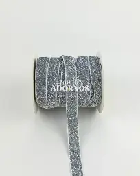 CINTA GAMUZADA LUREX 1.5CM (ROLLO X 25YDS)