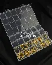 ORGANIZADOR DE BISUTERIA CON TAPA 24 COMPARTIMENTOS 19X13X1.7CM (UNIDAD)
